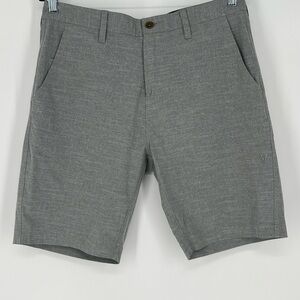 Vissla Fin Rope Hybrid Walkshorts in a gray heathered color